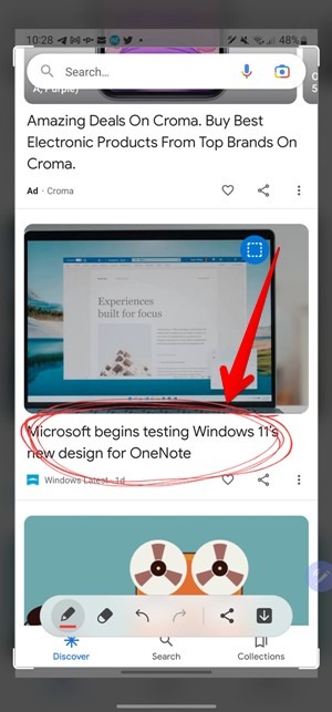 S Pen Write On Screenshot Screen Write