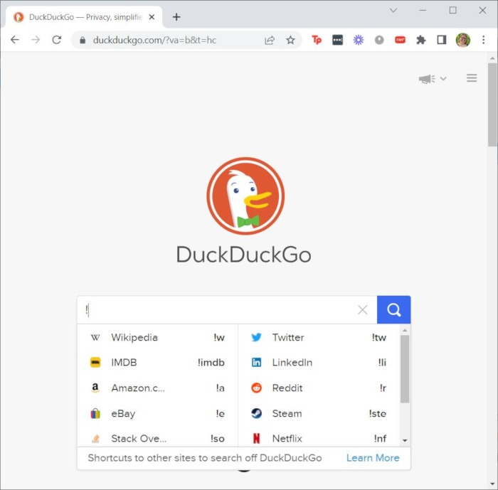 Best Search Engine Ddg Bangs Search Engines Duckduckgo Features