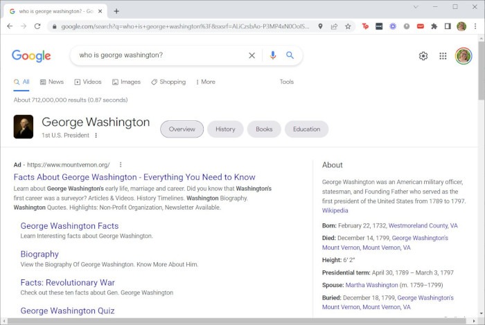 Best Search Engine Google George Washington Search Engines Google Person