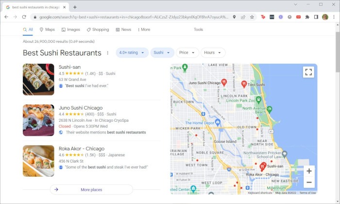 Best Search Engine Google Sushi Search Engines Google Place