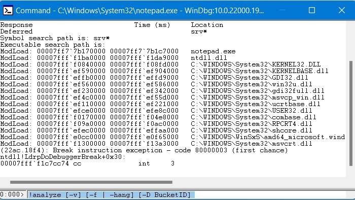 Unexpected Store Analyze Command User Mode Entered