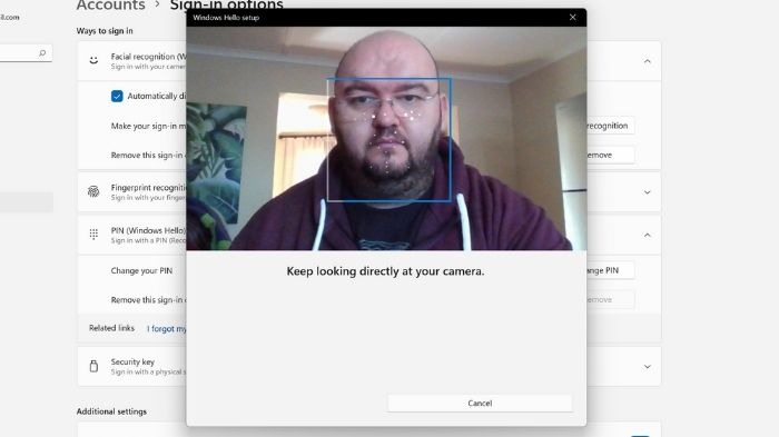 Windows Hello Calibrate