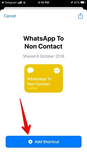 Whatsapp Siri Shortcut Install
