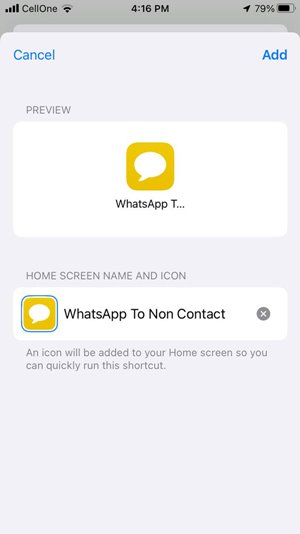 Whatsapp Siri Shortcut Rename