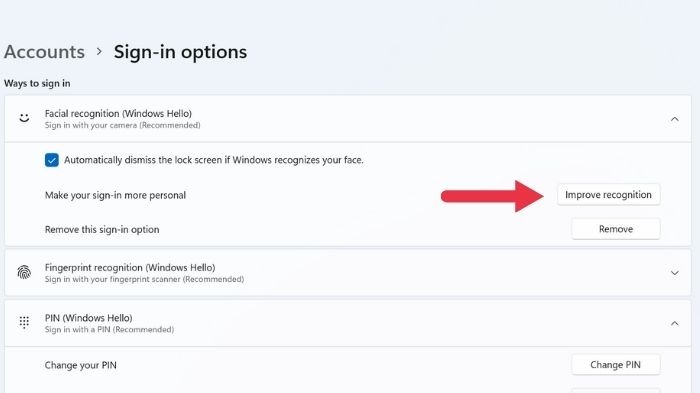 Windows Hello Improve