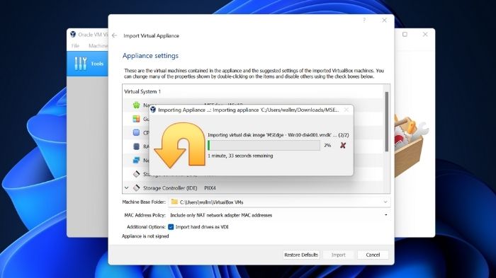 Windows Vm Importing