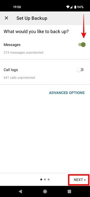 Backup Texts Sms App Select Data