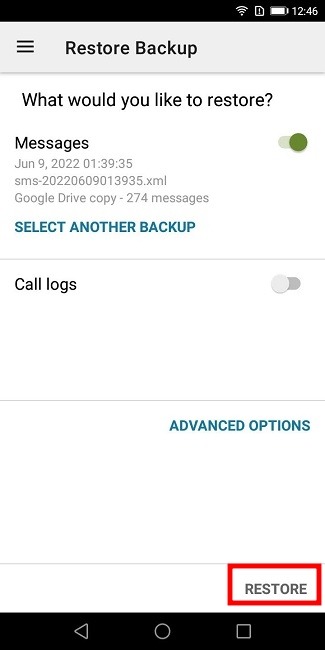 Backup Texts Sms App What To Restore