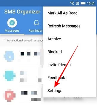 Backup Texts Sms Organizer Settings