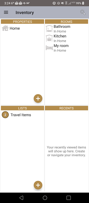 Using Magic Home Inventory to setup rooms.