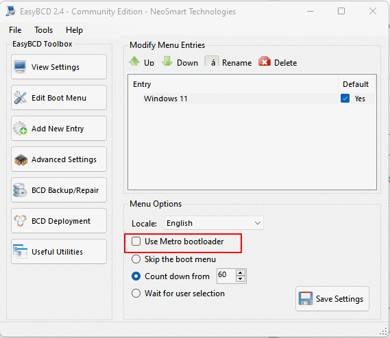 Boot Menu Easybcd 2 1