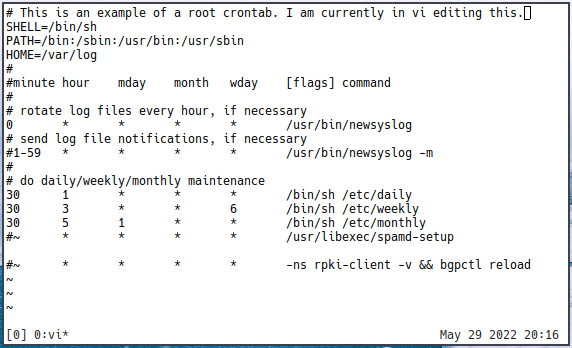 Cron Guide 10 Root Crontab Editor