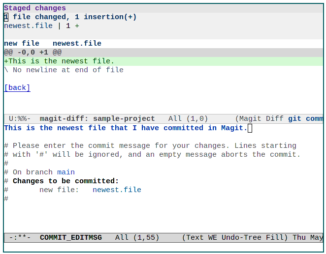 Emacs Magit 04 Sample Magit Commit