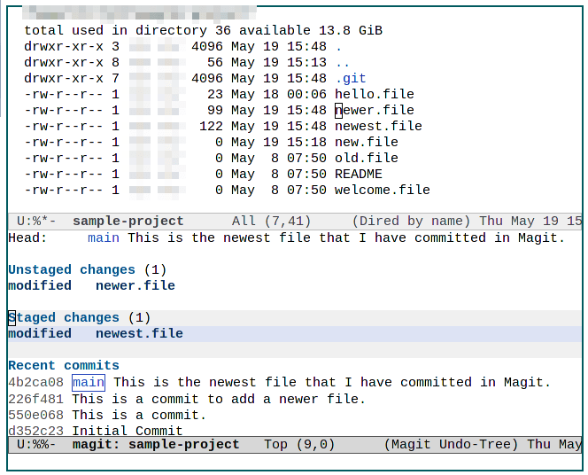 Emacs Magit 11 Partial Staged Git Files