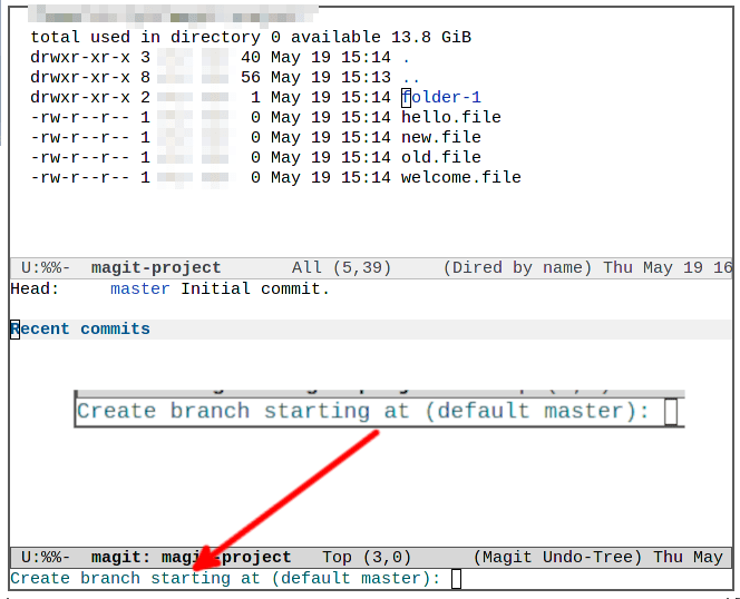 Emacs Magit 14 Git Branch From