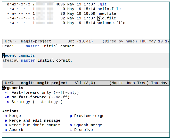 Emacs Magit 25 Git Merge Feature