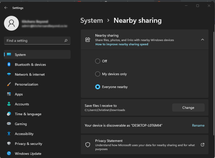 File Sharing Change Downloads Folder 2