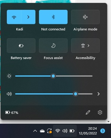 File Sharing Quick Settings Step 1