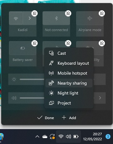 File Sharing Quick Settings Step 2