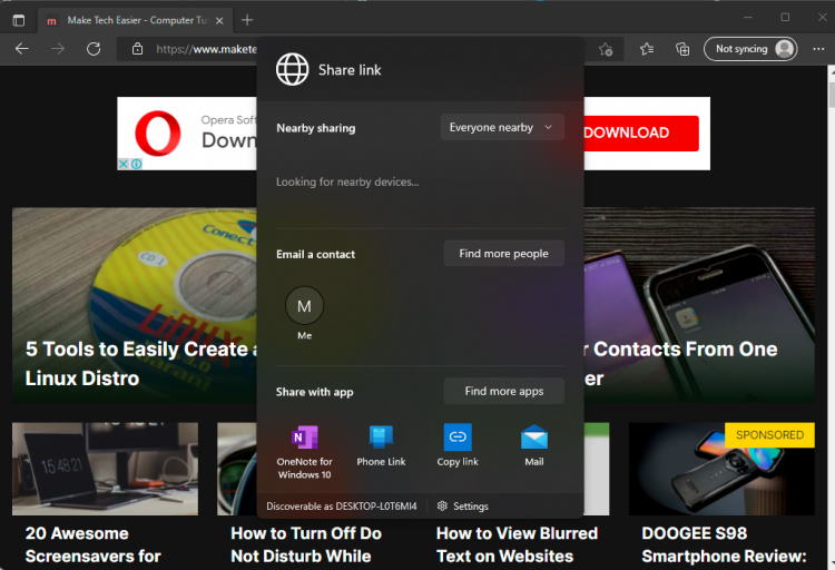 File Sharing Share Link Step 3
