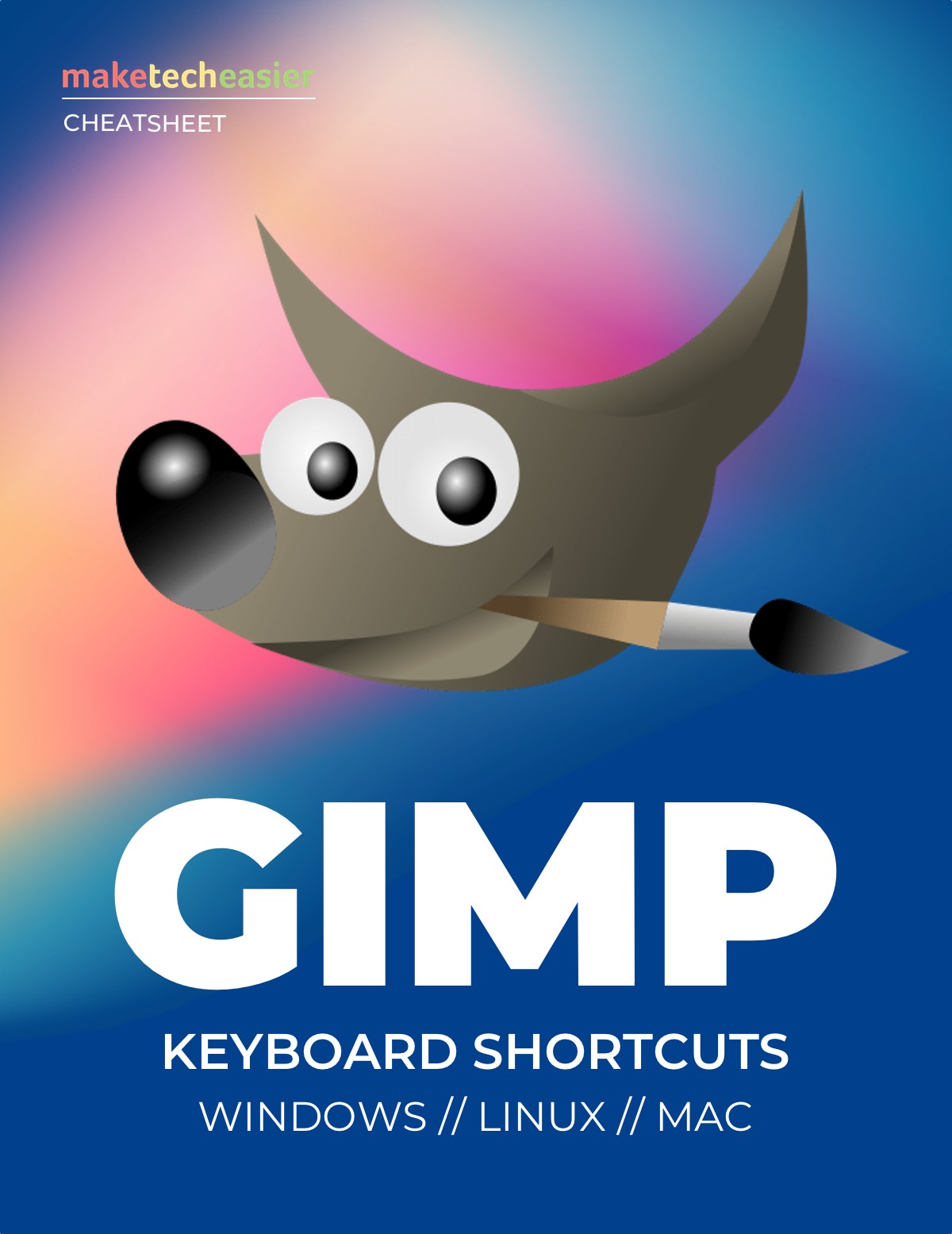 GIMP Keyboard Shortcuts Cheatsheet Download