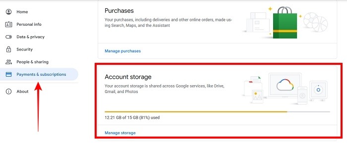 Google Storage Manage Storage
