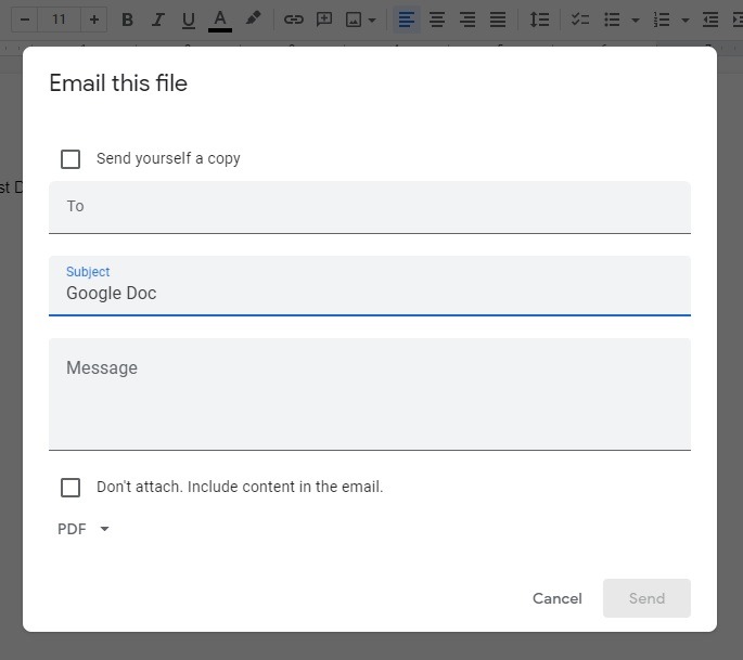 How To Efficiently Share Or Send Google Docs Via Email Email Options