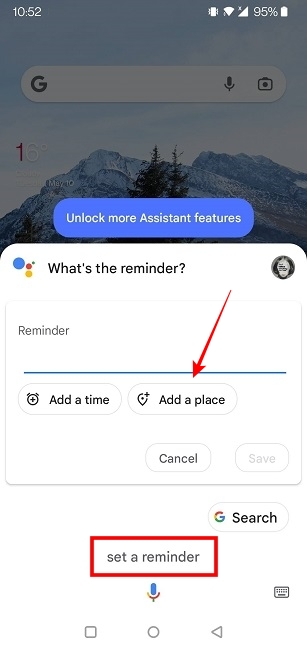 Location Based Reminders Android Add Place