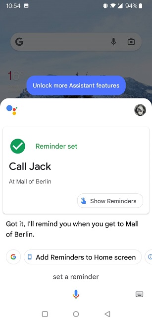 Location Based Reminders Android Finished Reminder