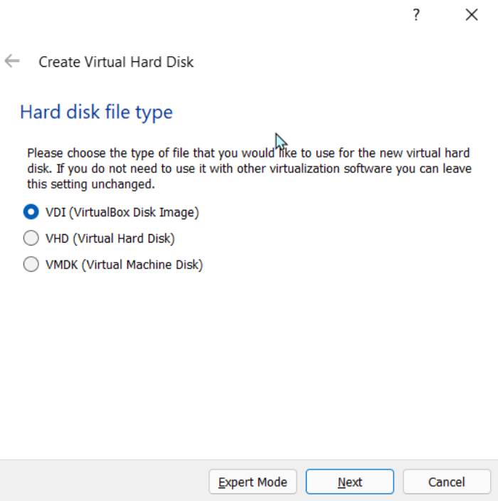 Macos Virtualbox Set Hard Disk Type