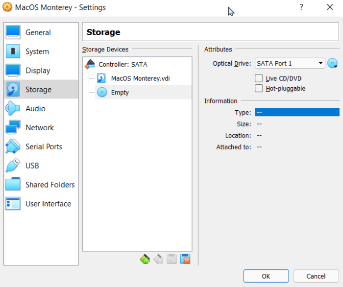 Macos Virtualbox Set Storage Type