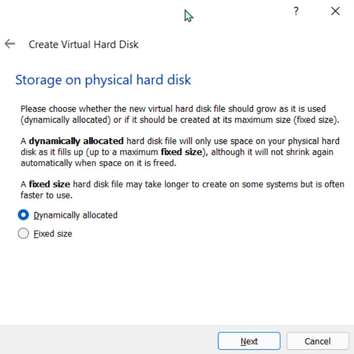 Macos Virtualbox Synamic Orfixed Storage Type