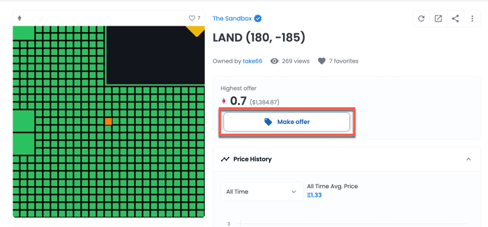 Make Offer For The Land