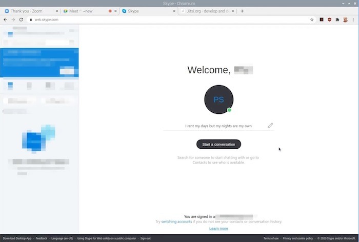 Pi Video Conference Skype