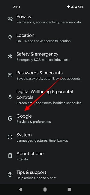 Recover Sms Settings Google