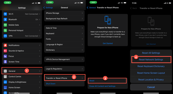 Restoring Your Network Settings