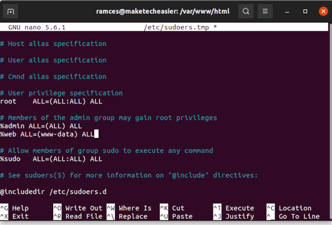 Sudoers Edit Www Data Sample Edit