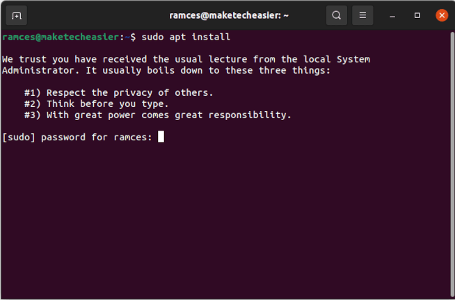Sudoers Edit First Time Sudo Use