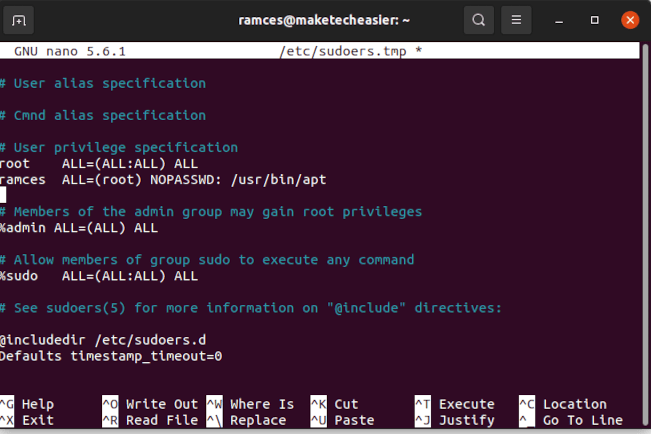 Sudoers Edit Nopasswd Option