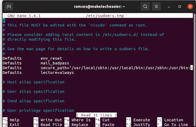 edit-sudoers-file-change-sudo-timeout-sudoer-file-in-vim Sudoers Edit Sample Sudoers File