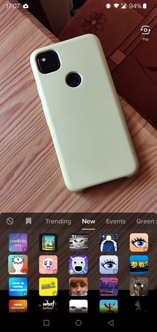 Tiktok Stories Effects Selection