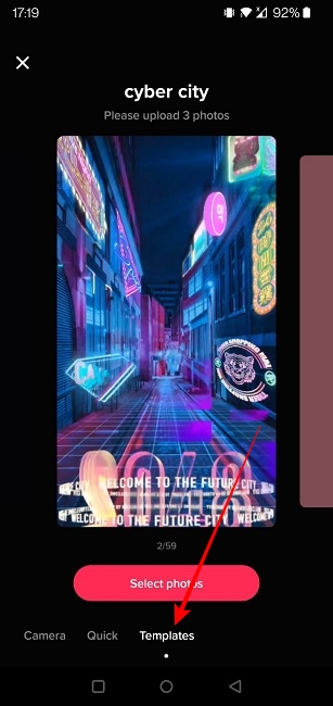 Tiktok Stories Templates Options