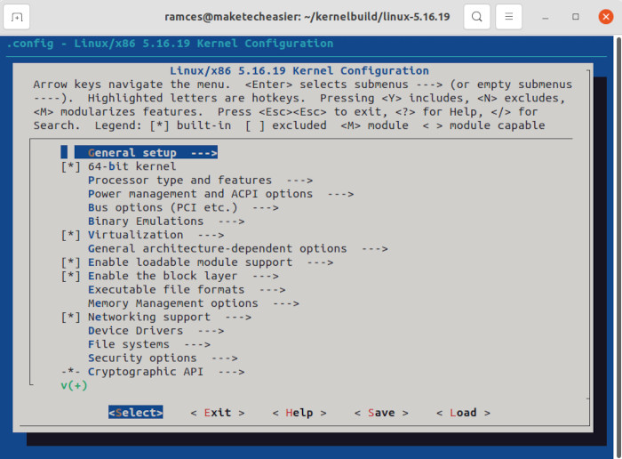 Ubuntu Custom Kernel Makeconfig Sample 1