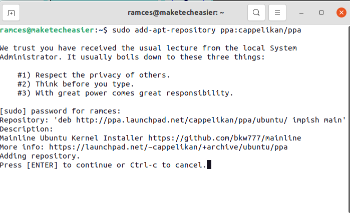 Ubuntu Custom Kernel Add New Repo