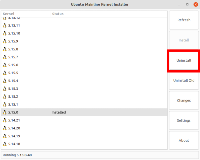 Ubuntu Custom Kernel Uninstall Old Kernel
