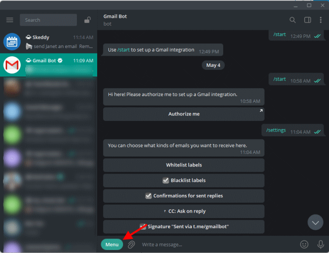 Using Telegram For Email 4
