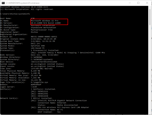 Windows Version Cmd 2