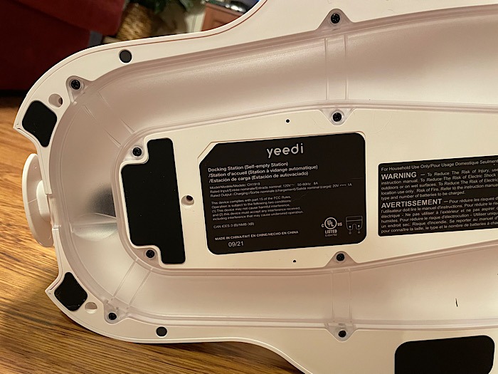 Yeedi Vac 2 Pro Empty Station Bottom
