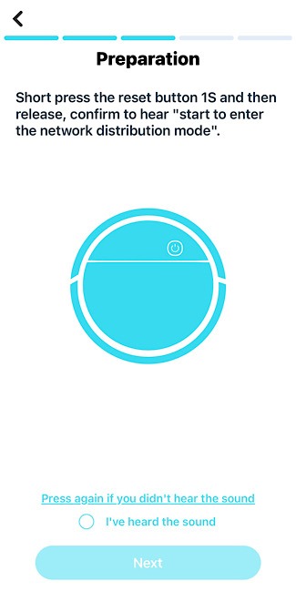 Yeedi Vac 2 Pro On Reset