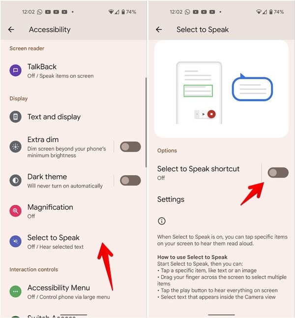 Android Text To Speech Enable